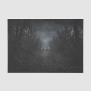 Dark Graveyard Cemetery Halloween Decoupage  Tissue Paper