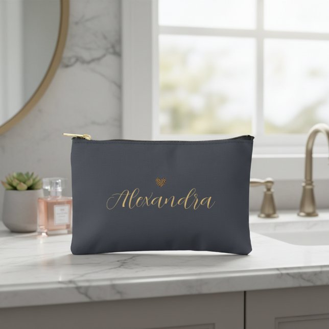 dark gray accessory bag, personalized makeup bag (Creator Uploaded)