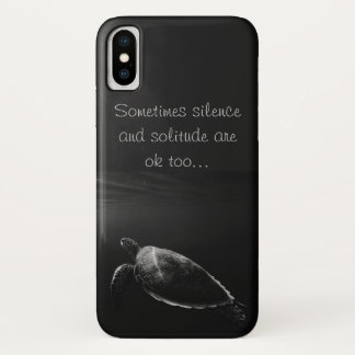 Dark Gray iPhone Case Swimming Turtle, silence.