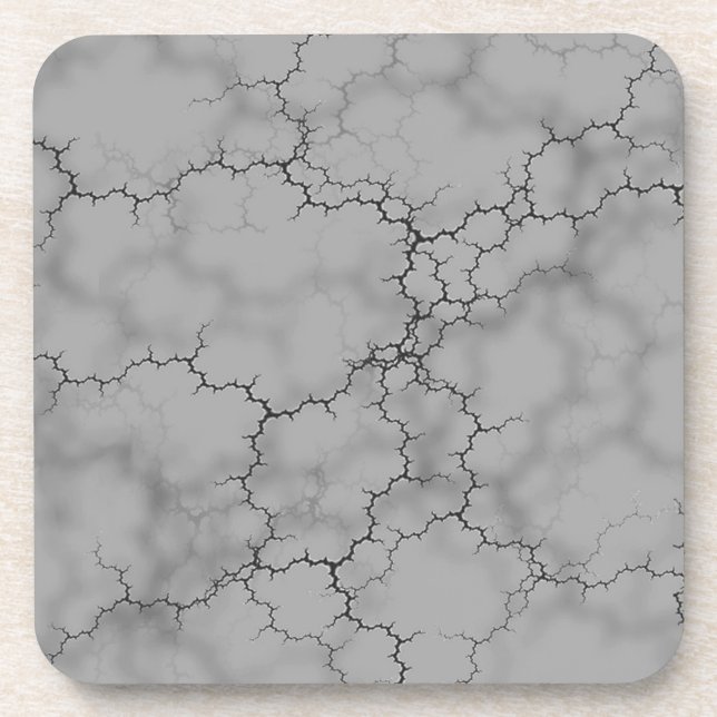Dark Gray Marble Pattern Coaster (Front)
