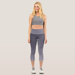 Dark Gray Ombre Capri Leggings