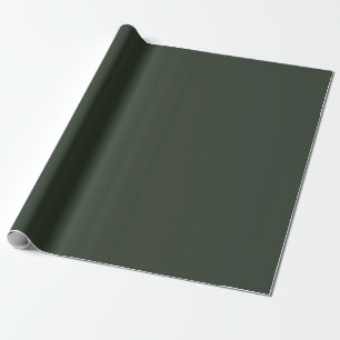 Dark Grayish Green Pop Of Colour Wrapping Paper