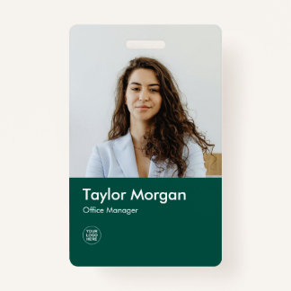 Dark Gree Modern Business ID Card | Employee Badge