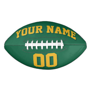 DARK GREEN AND GOLD Custom Football