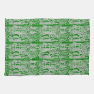 Dark green and gray marble kitchen towel