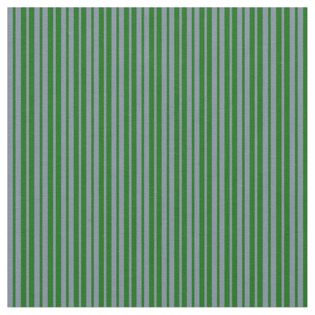 Dark Green and Light Slate Grey Lines Fabric (Close Up)