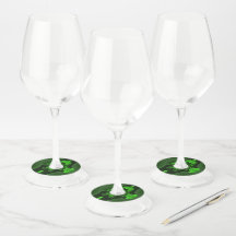 Dark Green And Lime Spiral Wave