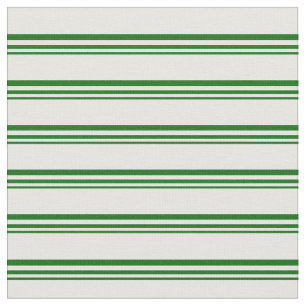 Dark Green and Mint Cream Pattern Fabric