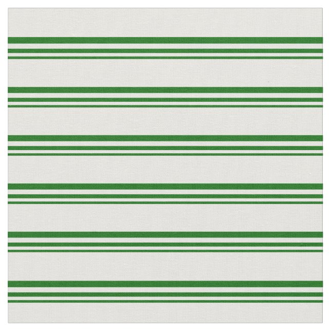 Dark Green and Mint Cream Pattern Fabric (Close Up)