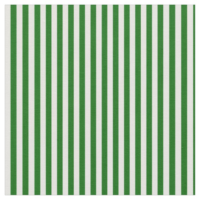 Dark Green and Mint Cream Stripes Fabric (Close Up)
