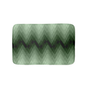 Dark green and mint zigzag. throw pillow bath mat