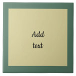 Dark green and pastel yellow template tile<br><div class="desc">Dark Green and pastel yellow template,  ready to personalize.</div>