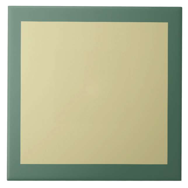 Dark green and pastel yellow tile (Front)