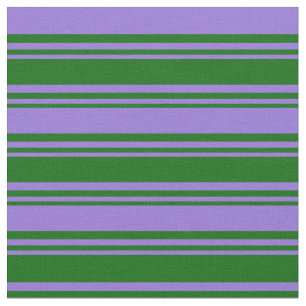 Dark Green and Purple Coloured Lined Pattern Fabric