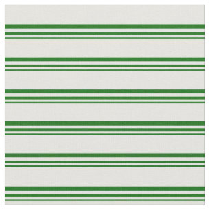 Dark Green and White Coloured Lines Fabric