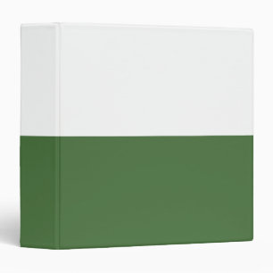 Dark Green and White Simple Extra Wide Stripes Binder