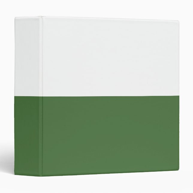 Dark Green and White Simple Extra Wide Stripes Binder (Front/Spine)