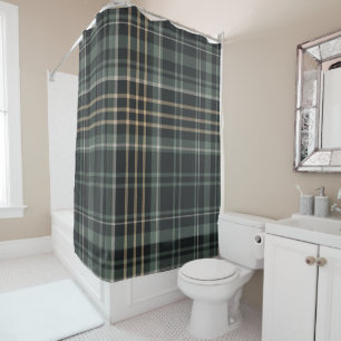 Dark Green Beige Plaid
