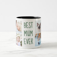 Dark Green | Best Mom Ever Custom Photo Mug