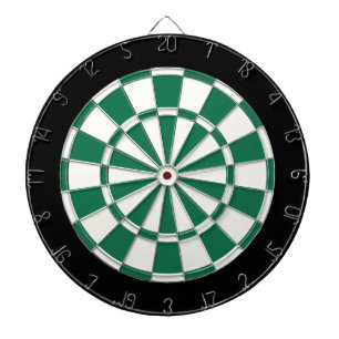 Dark Green Black And White Dartboard