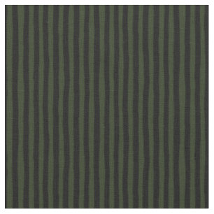 Dark Green & Black Wonky Stripes Fabric