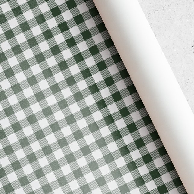 Dark Green Buffalo Check Christmas Wrapping Paper (Creator Uploaded)