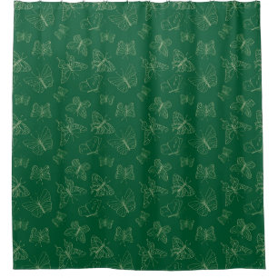 Dark Green Butterfly Print, Nature Inspired