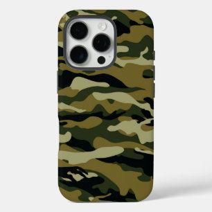 Dark Green Camo iPhone 16 Pro Case