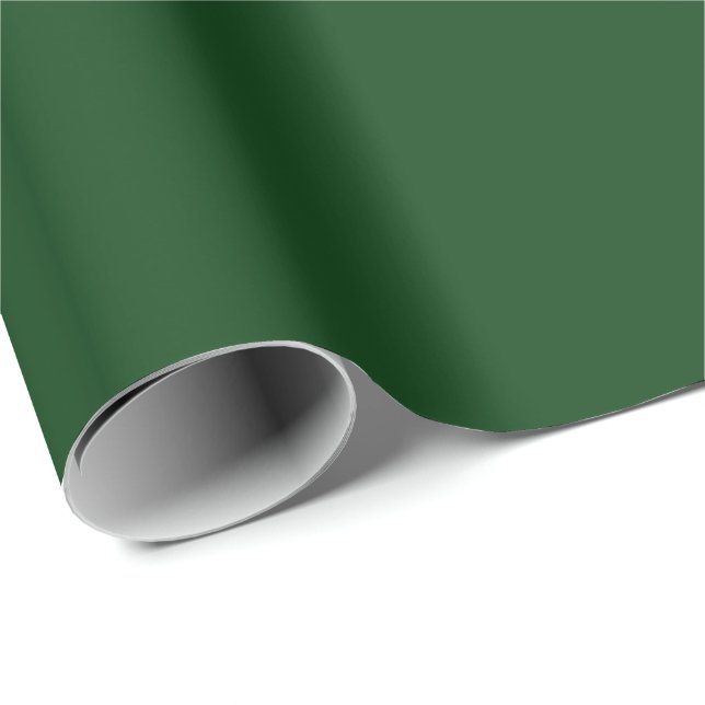 Dark Green Cedar tree solid minimalist Wrapping Paper (Roll Corner)