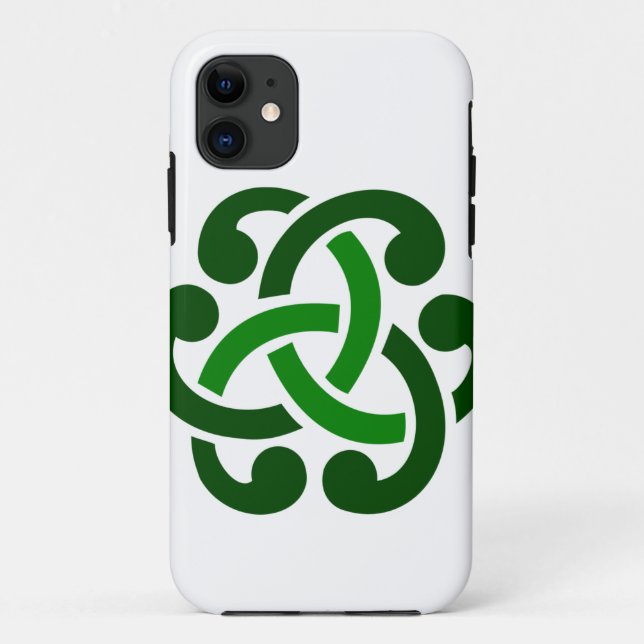 Dark Green Celtic Knot Case-Mate iPhone Case (Back)