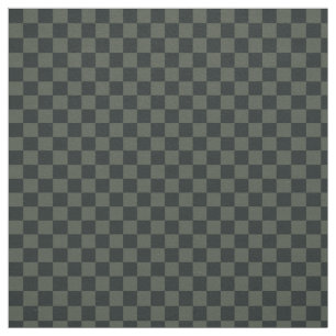 Dark Green Checkerboard Fabric