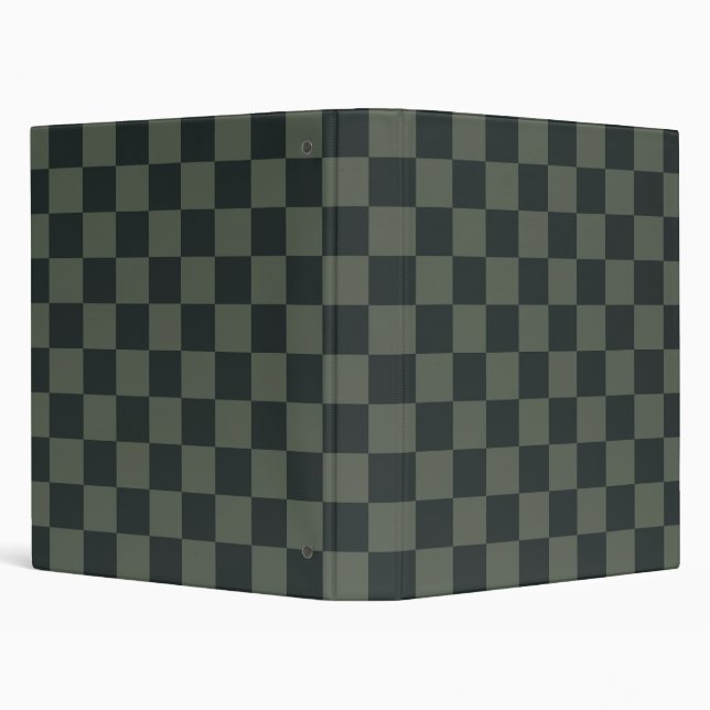 Dark Green Chequerboard Binder (Background)