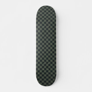 Dark Green Chequerboard Skateboard