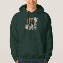 Dark green colour t-shirt cute dog design wear