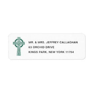 Dark Green Cross with Return Address