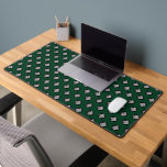 Dark Green Custom Business Logo Pattern Desk Mat<br><div class="desc">Create your own cool elegant stylish dark green Business Logo Pattern Desk Mat adding your company logo, photo or any image. Enhance your company workspace using this stylish, modern and professional desk mat template. A basic and clear design customizable in any colour for an elegant, clean and modern look, that...</div>