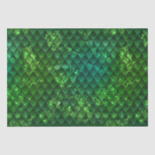 Dark Green Dragon Scales Tissue Paper