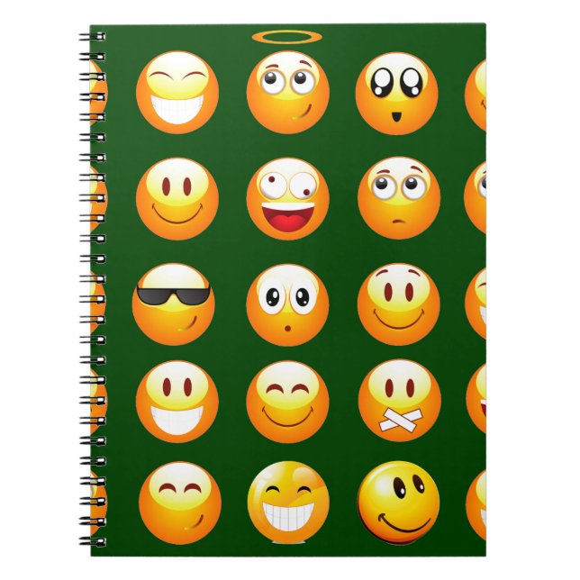 dark green emoji notebook (Front)