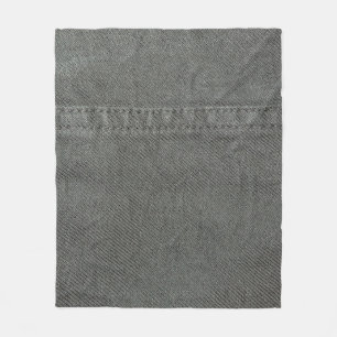dark green fabric with khaki stitched her seam clo fleece blanket