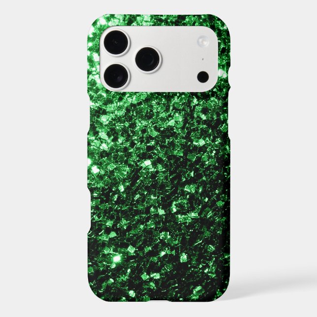 Dark Green faux glitter sparkles (Back)