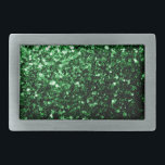 Dark green faux glitter sparkles belt buckle<br><div class="desc">Beautiful girly glamourous green shiny glitter sparkles. 
Photo of Green sparkles not actual glitters!</div>