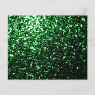 Dark green faux glitter sparkles flyer