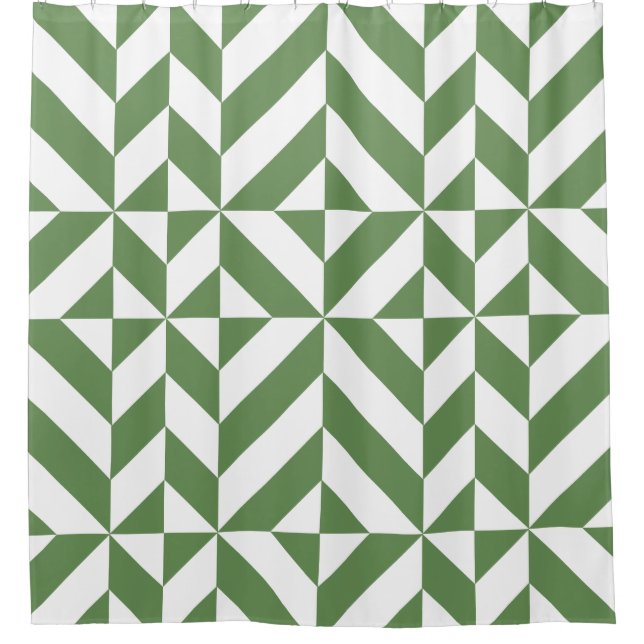 Dark Green Geometric Cube Pattern (Front)