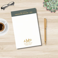 Dark Green Gold 3 Letter Business Monogram Logo