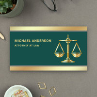 Dark Green Gold Justice Scale Lawyer Attorney