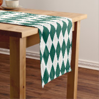 Dark Green | Gold | White Diamond Argyle Pattern