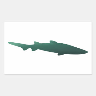 Dark Green Gradient Shark Sticker