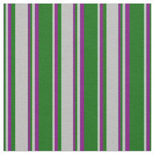 Dark Green, Grey, and Purple Pattern Fabric