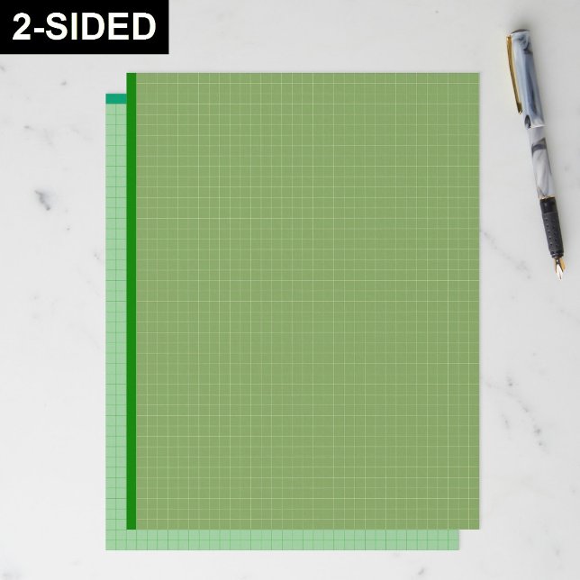 Dark Green Grid Graph Paper Sheets (Inch Squares) (engineering sheets, architectural drawing grid template, custom inch square layout, printable dark)