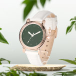 Dark green initials personalized eWatch Watch<br><div class="desc">Gift for her,  dark green wrist watch</div>